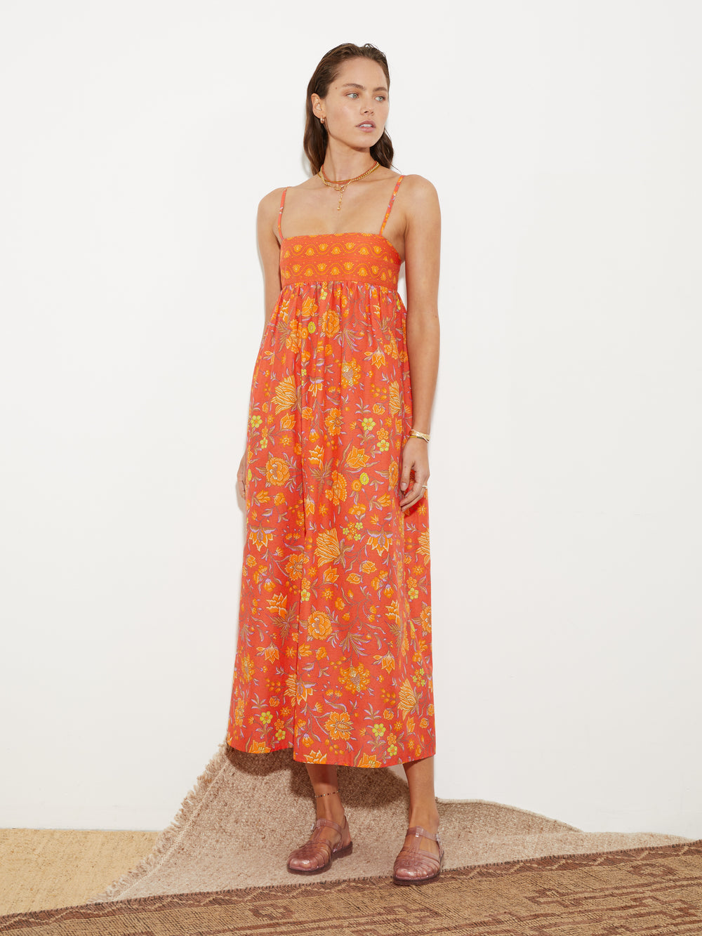 Alvita Strappy Bodice Maxi Dress | Boteh