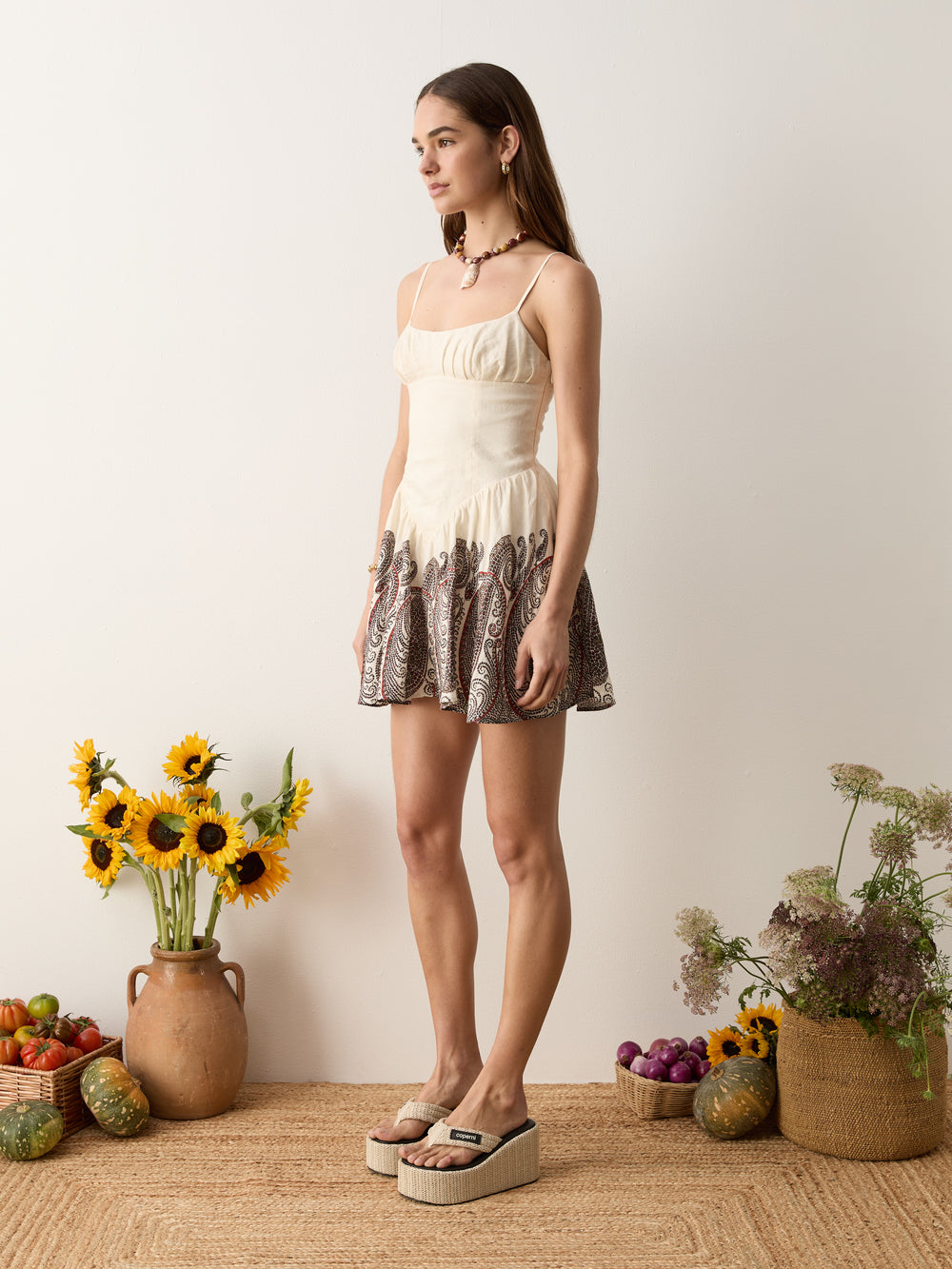 cassia gathered bust mini dress | Boteh