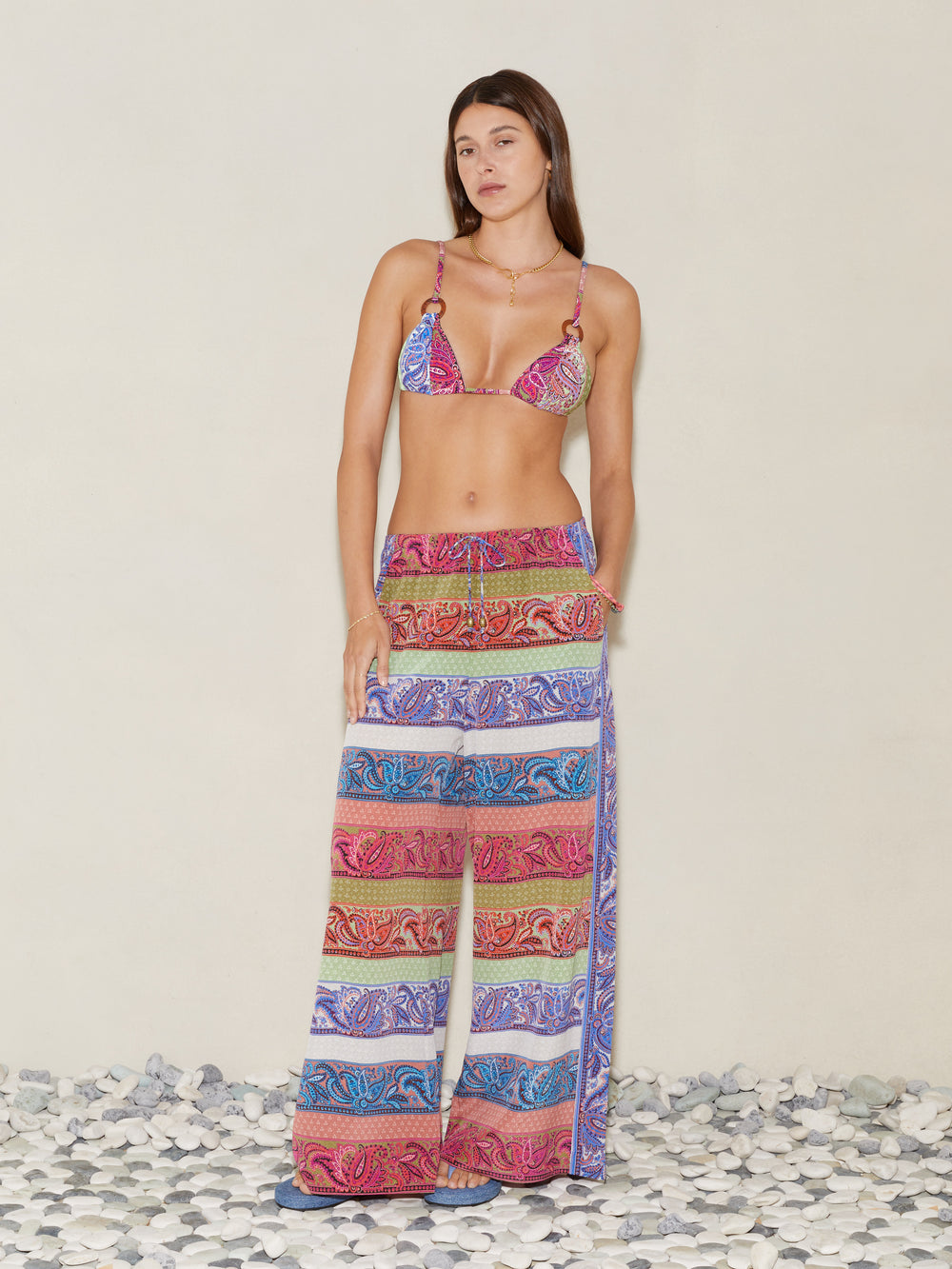 Marseille Silk Wide Leg Pant | Boteh