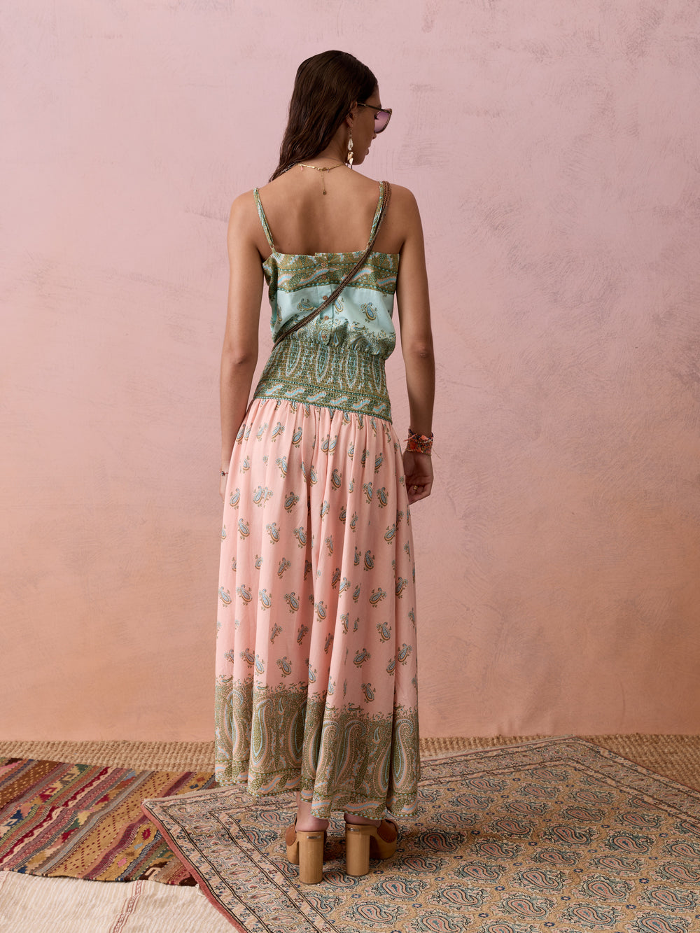 Lucent Drop Waist Maxi Dress | Boteh