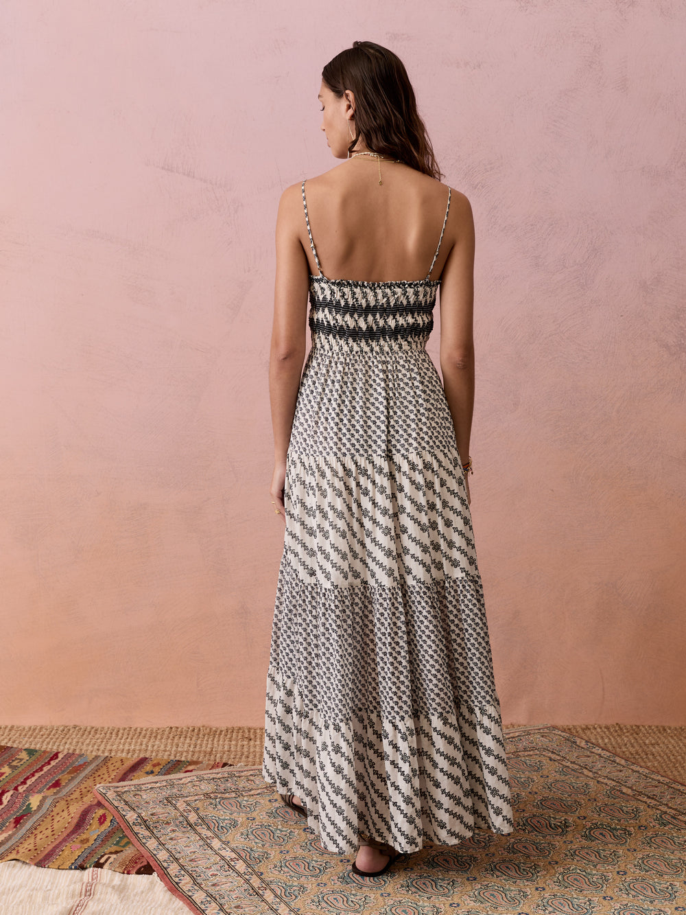 Levante Shirred Maxi Dress | Boteh