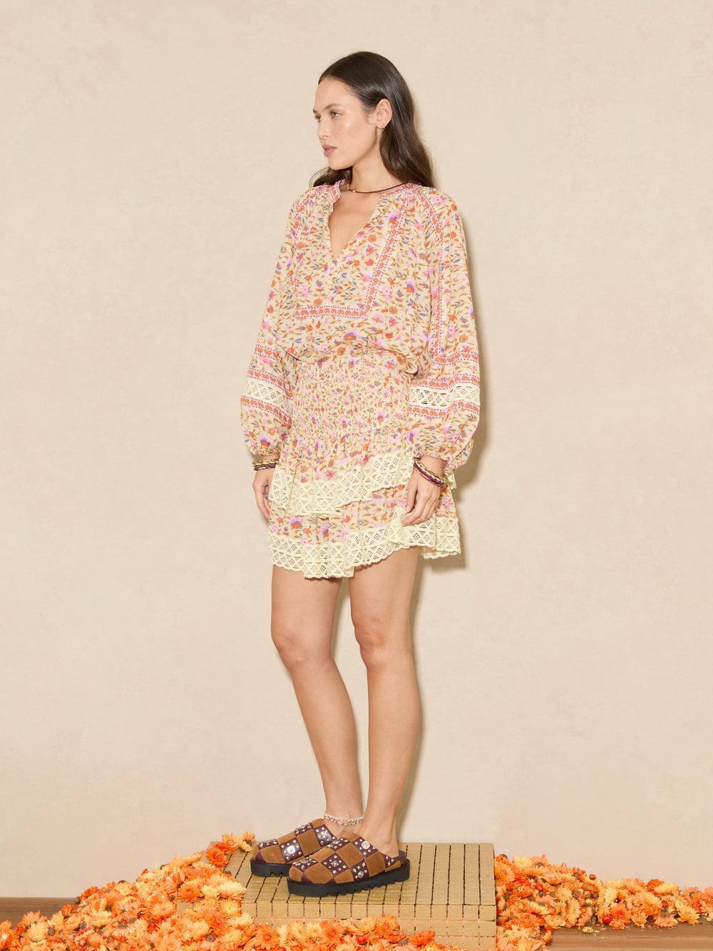 Soraya Shirred Mini Skirt | Boteh