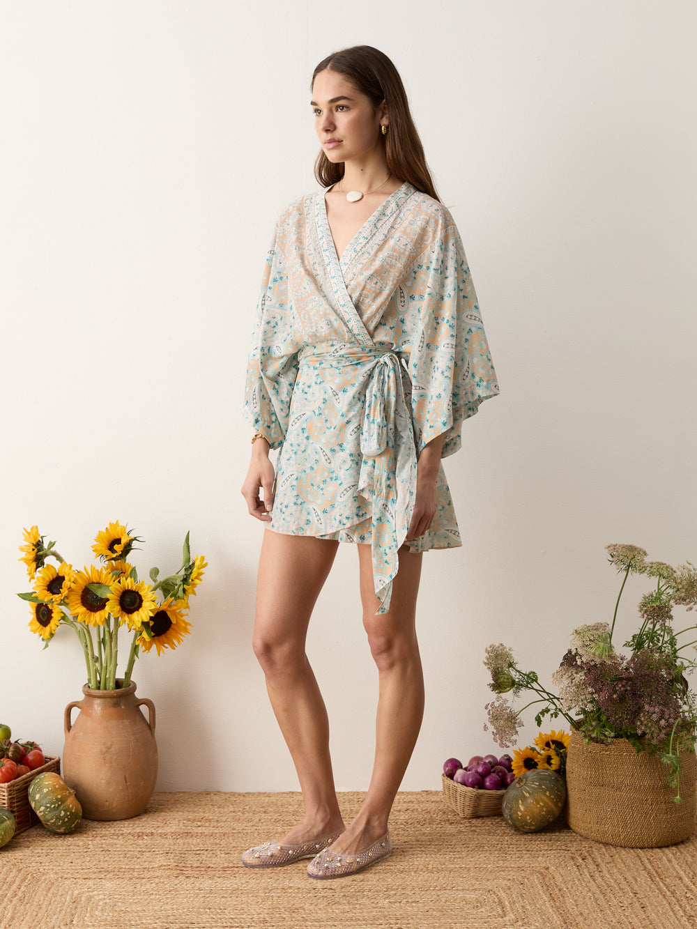 kynthos flared robe dress | Boteh