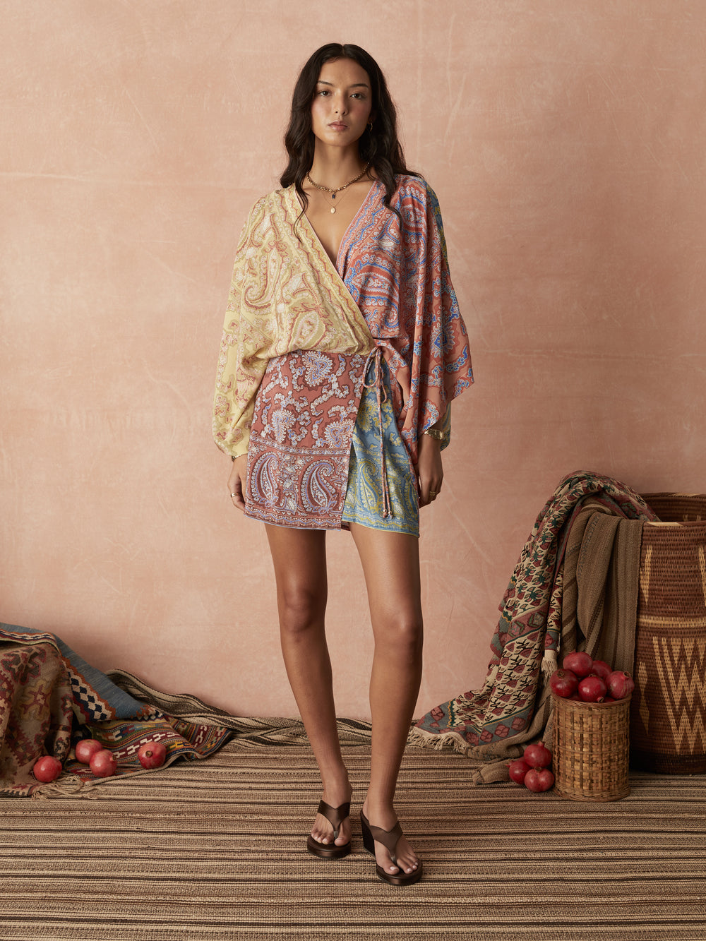 caravane silk robe dress