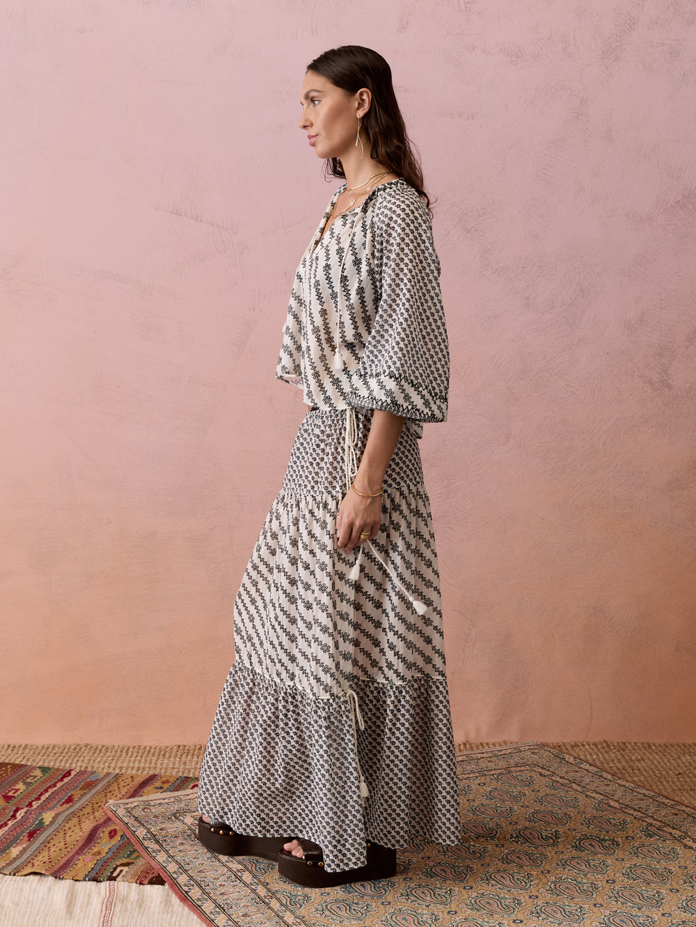 Levante Embroidered Smock Blouse | Boteh