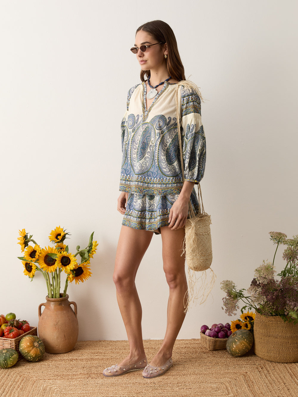 arcadia paisley smock blouse | Boteh
