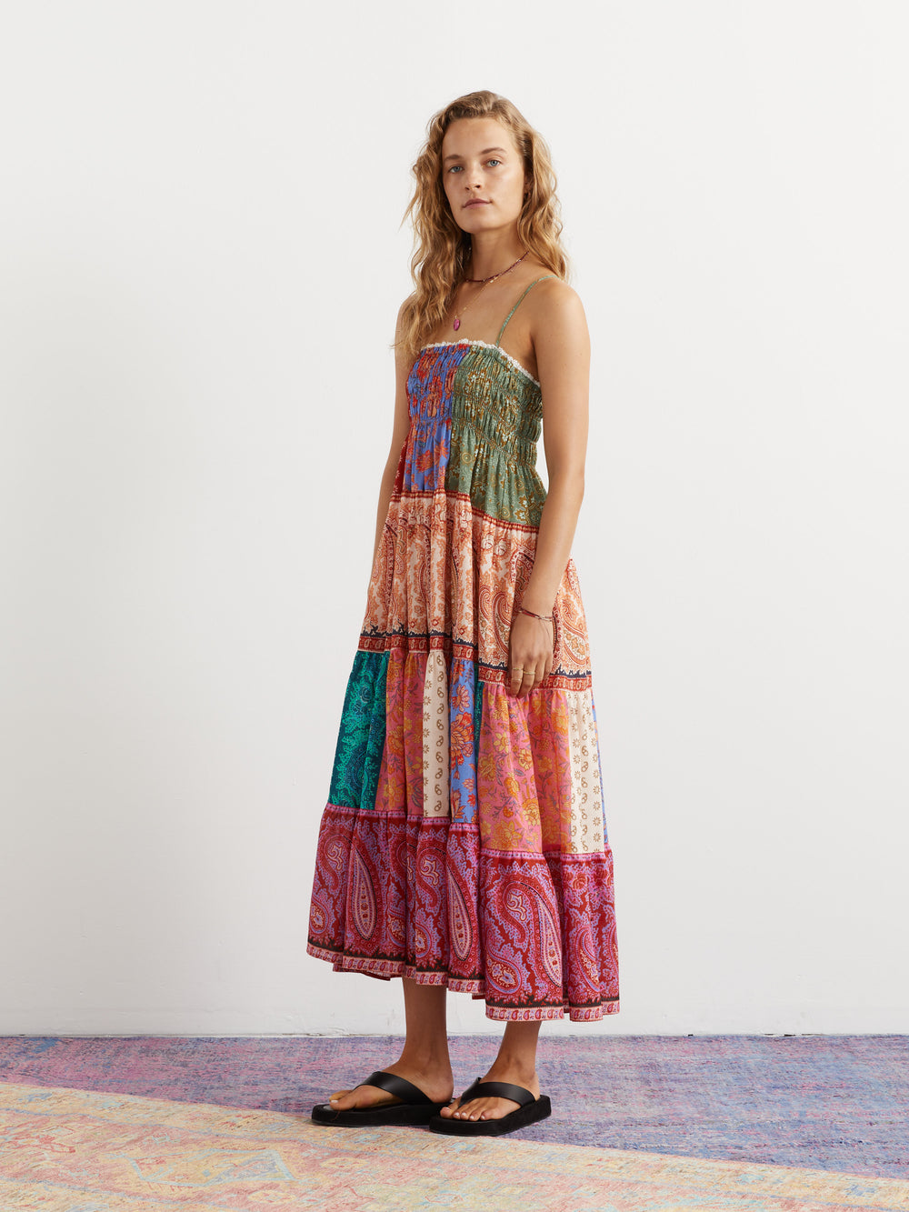 Kaleido Tiered Maxi Dress | Boteh