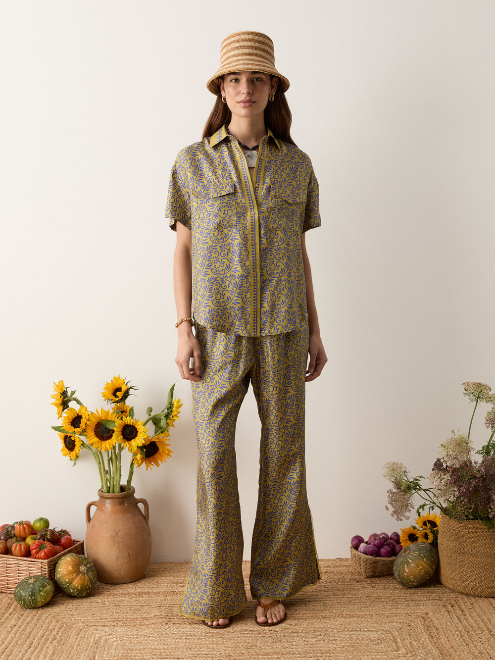 verve drawstring pant w split | Boteh