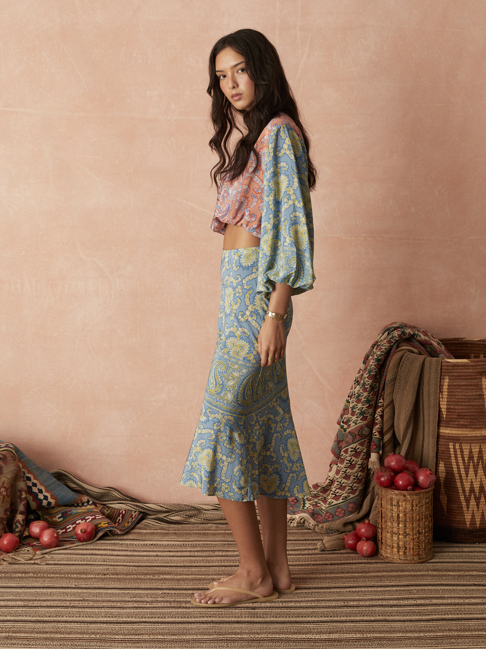 caravane silk bias skirt | Boteh
