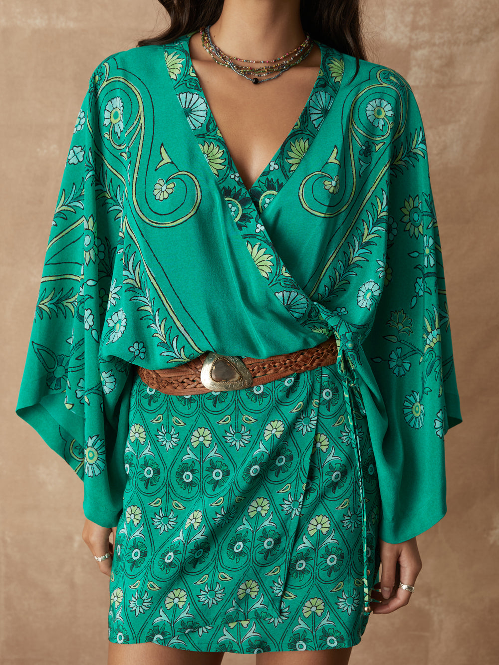 boteh darjeeling silk mini robe dress darjeeling silk robe mini dress BOTEH