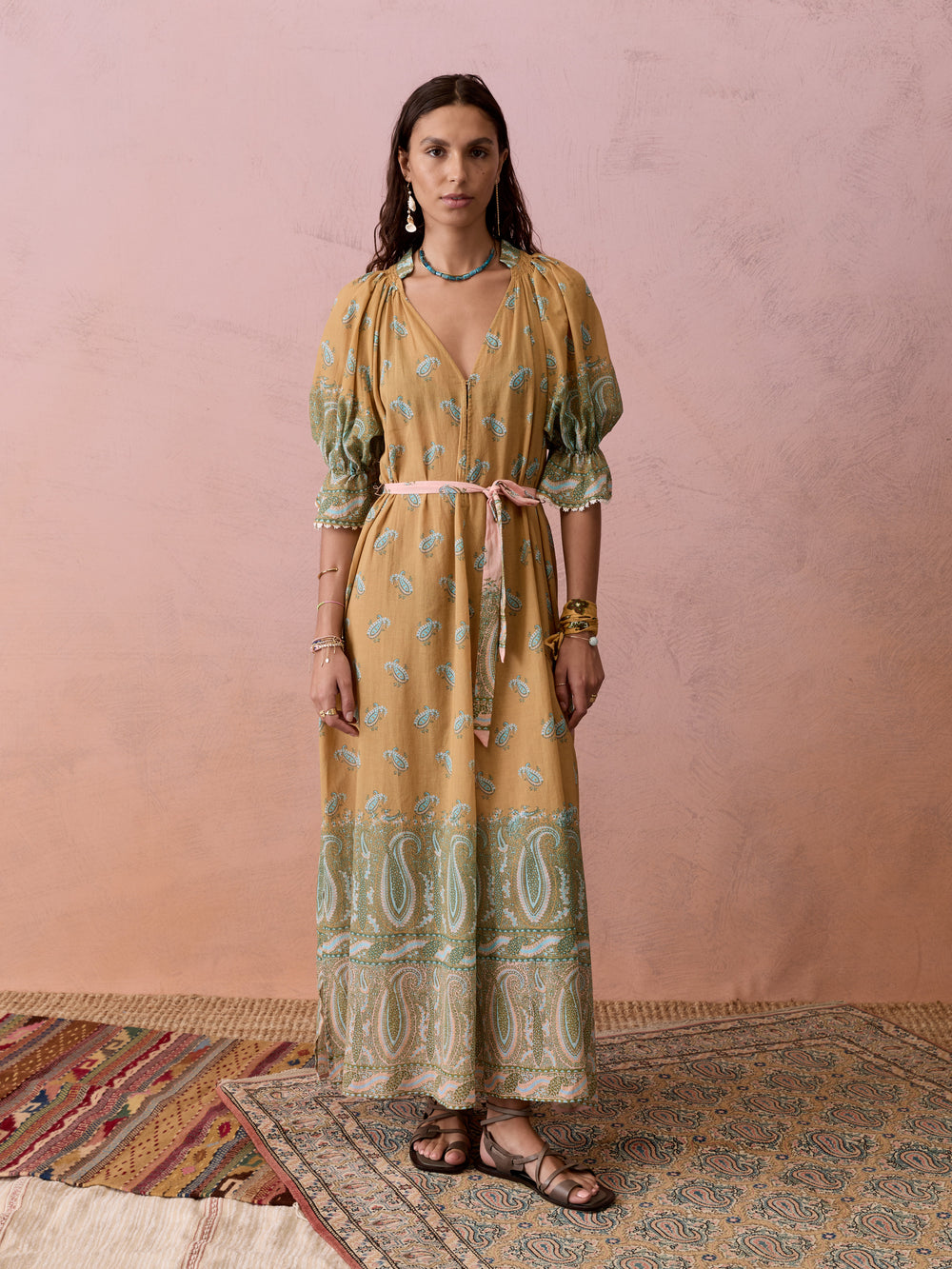Lucent Maxi Smock Dress | Boteh