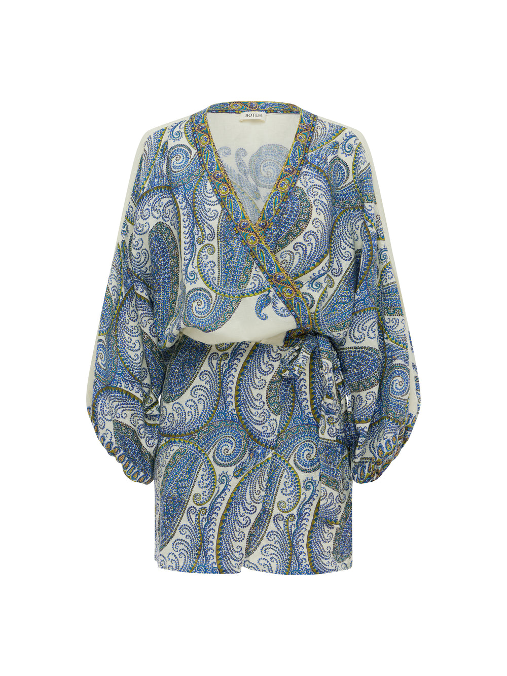 arcadia paisley mini robe dress | Boteh