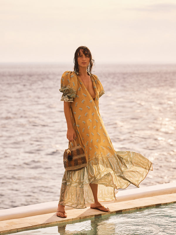 boteh maxi dress Lucent Maxi Smock Dress – BOTEH