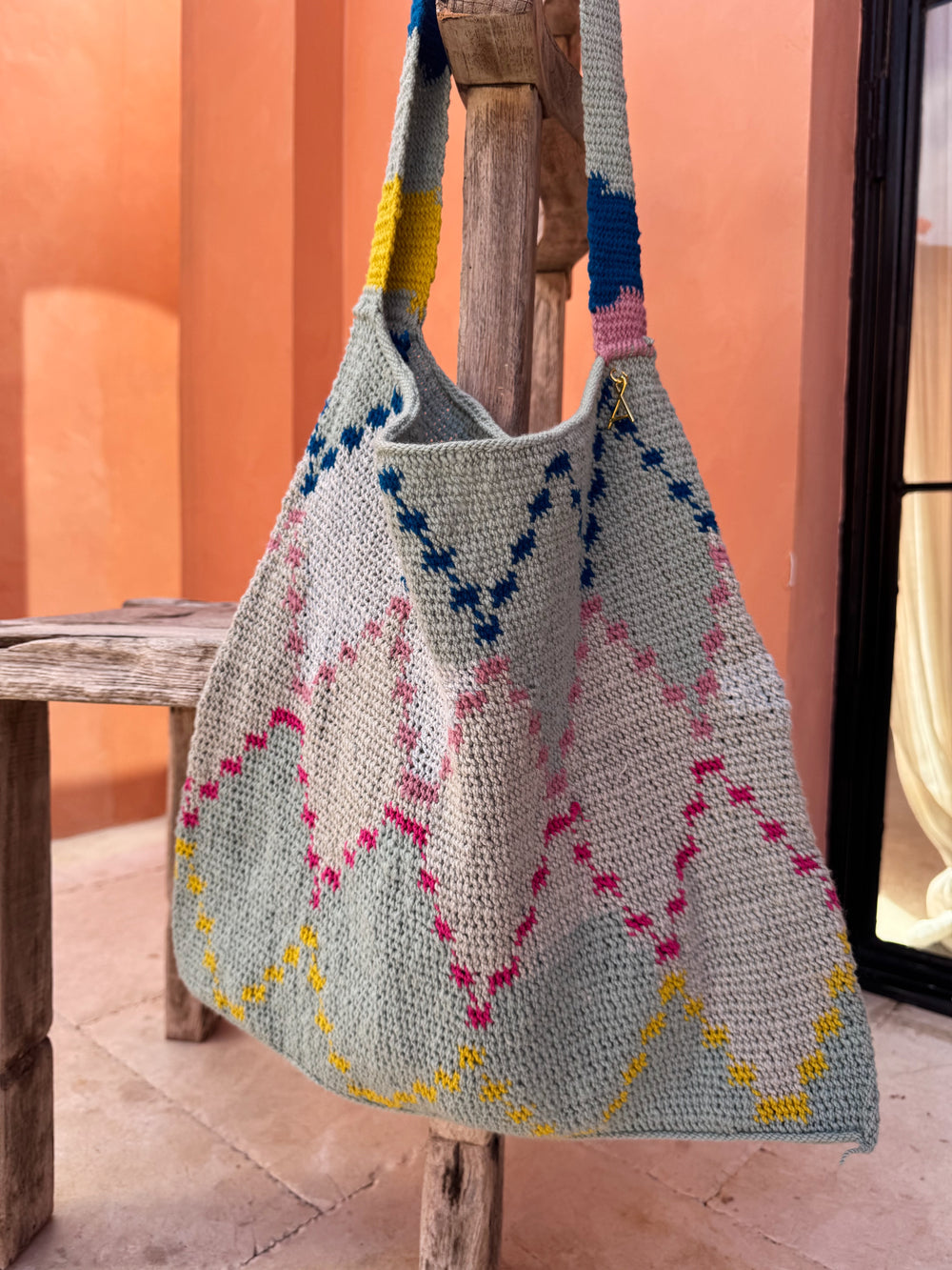 florence diamond bilum tote med