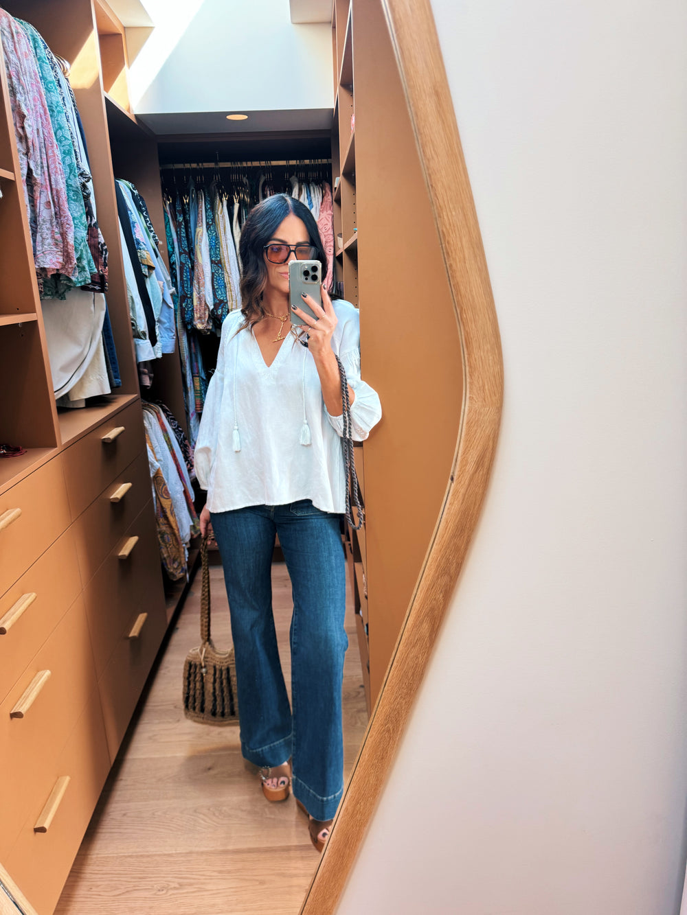 malissa embroidered blouse sky | Boteh